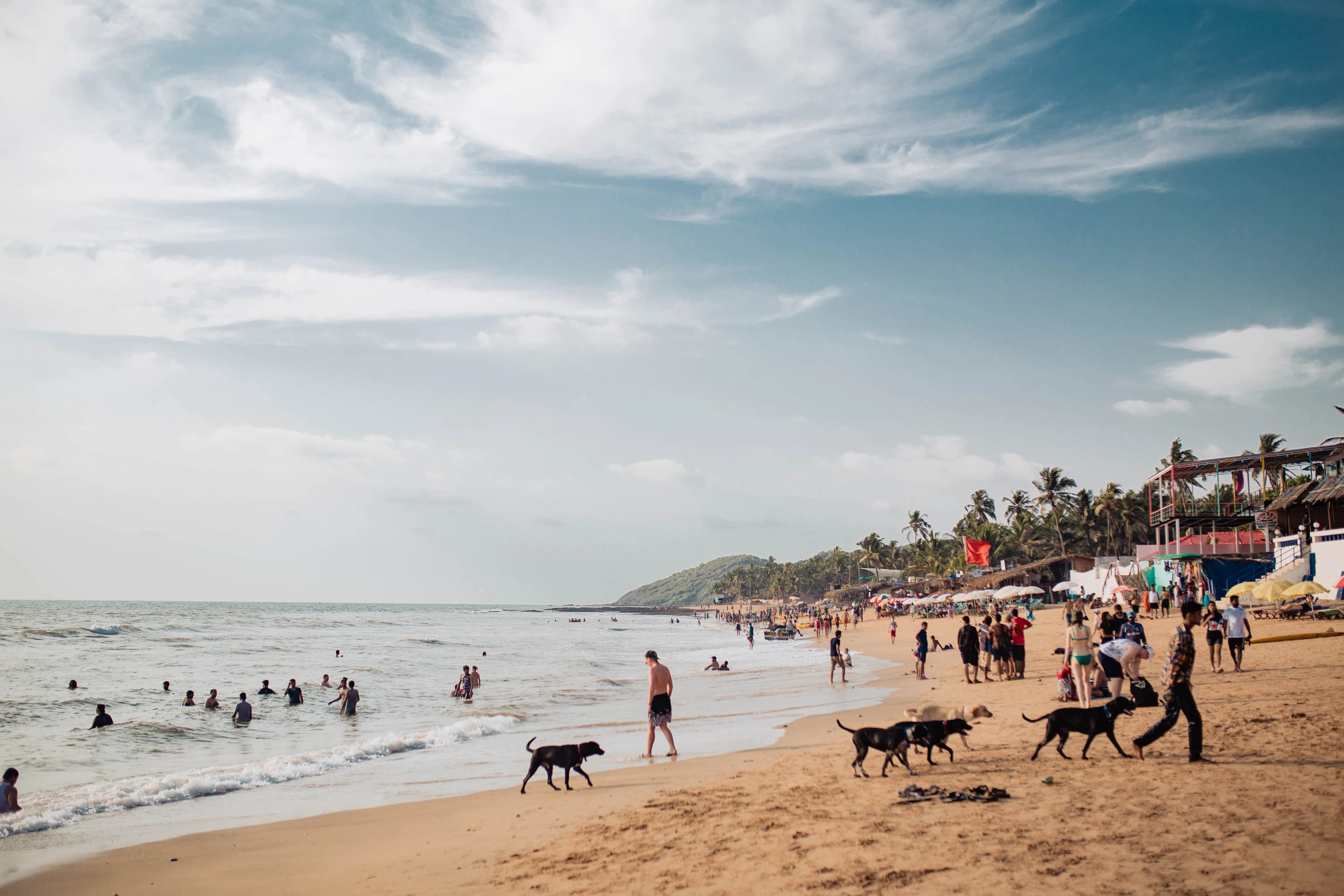 Baga Beach at sunset, Goa